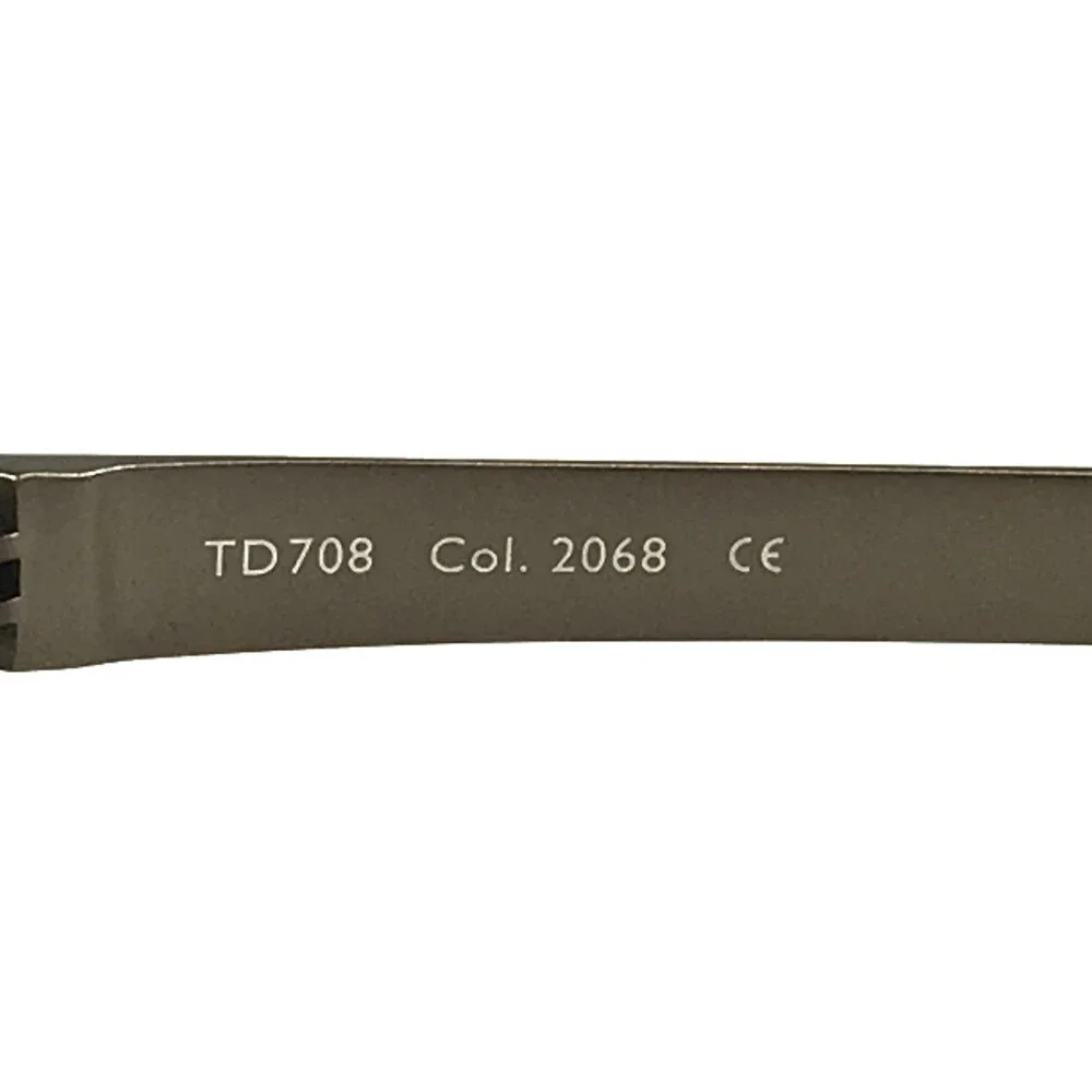 Tom Davies Eyeglasses Frames TD708 Col. 2068 Matte Dark Gray Ruthenium 50-19-140